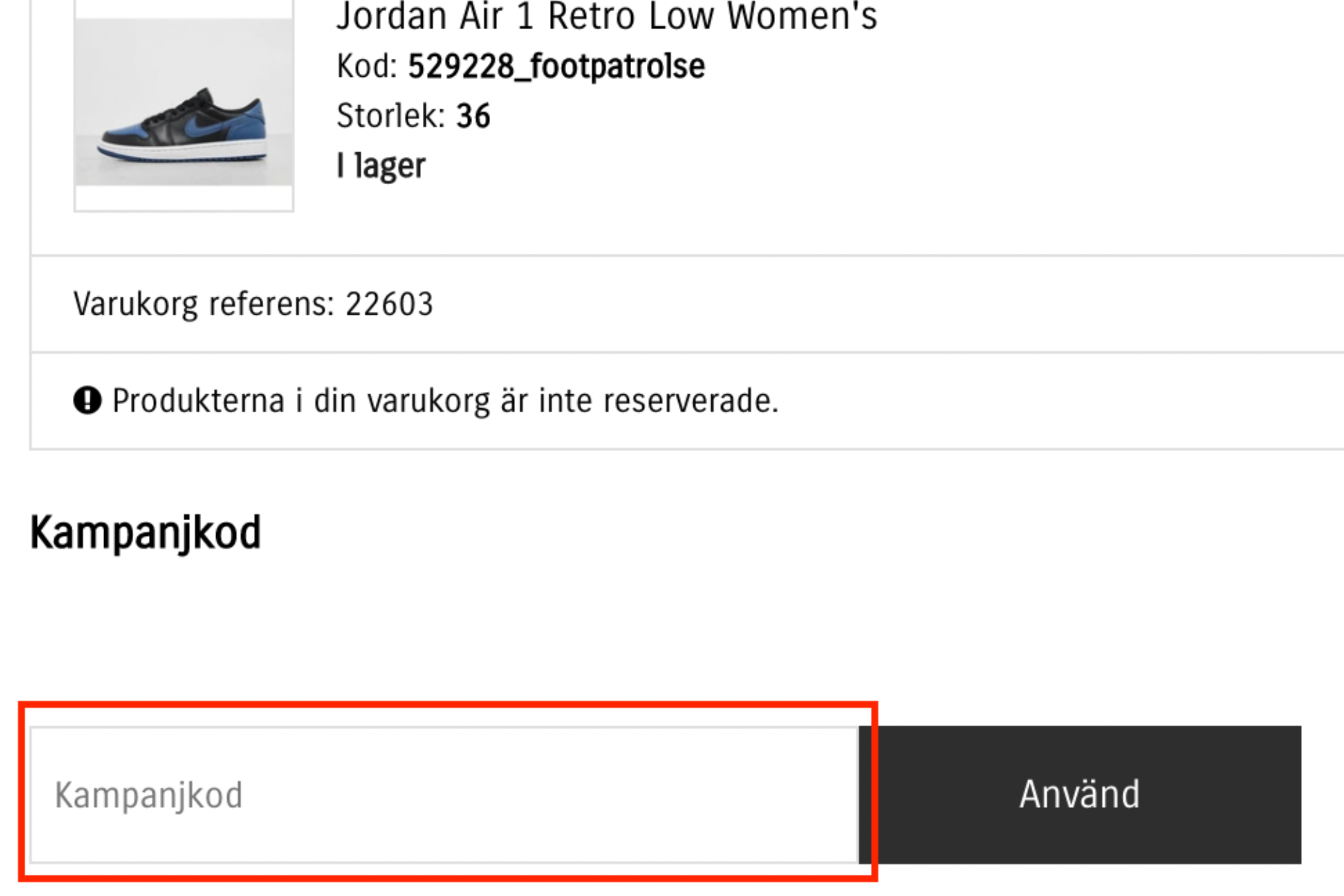Footpatrol rabattkod